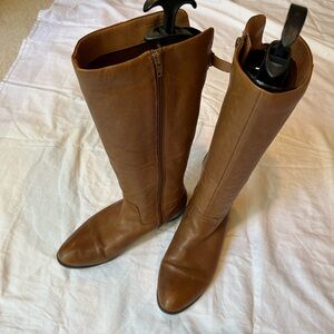 Aldo Women’s Camel Tall Leather Boots, Size 10 (Eur 41)